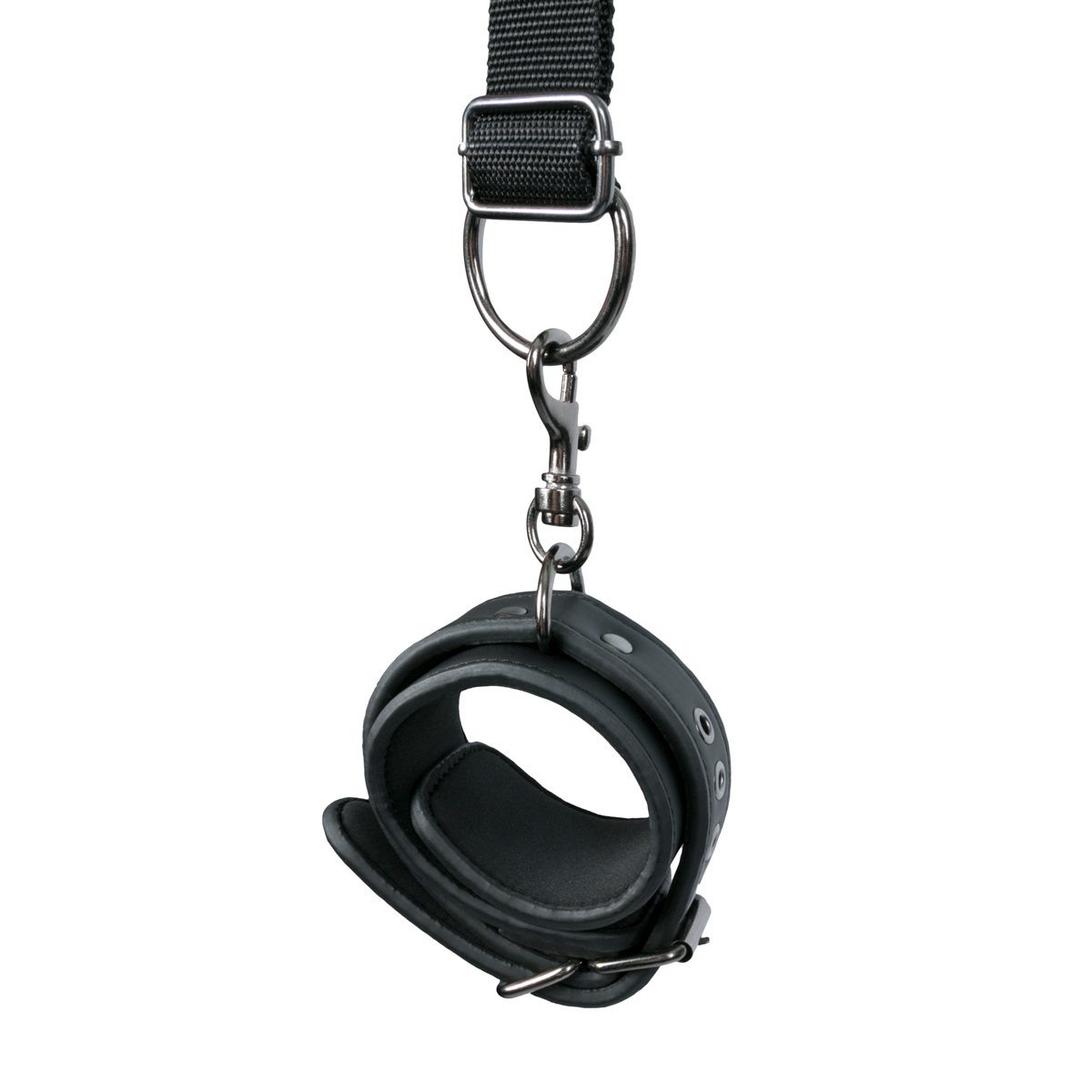 then these door cuffs are the perfect toys to start your adventure with. The cuffs are very easy to use. All you have to do is hang the metal bars over the top of your door and close it. Tie your partners wrists and he or she has nowhere to go! These handcuffs can be used anywhere