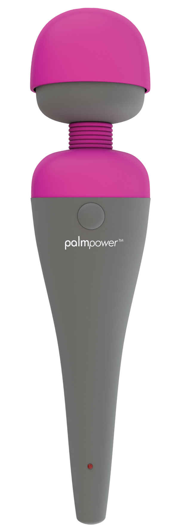 PalmPower features a sturdy handle and has a massaging head that pivots as you move it over your body. PalmPower also comes with a 100% silicone massaging head which is removable and able to accommodate different massaging heads for new sensations (sold separately).