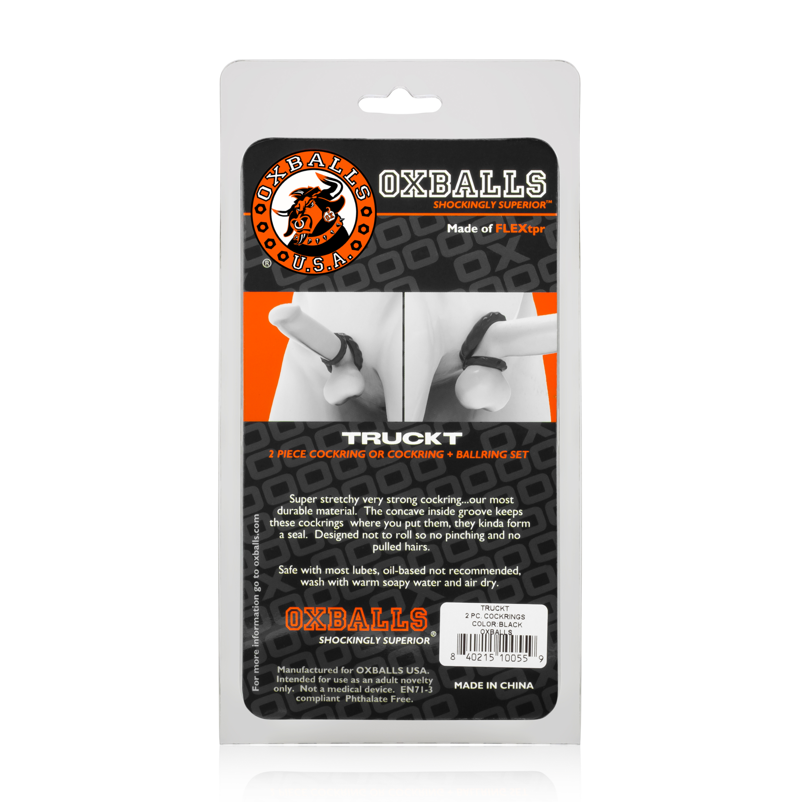 TRUCKT cockrings hugs your meat with 2 different fits--the large one for a good grip on your cock & balls and a good hard bone