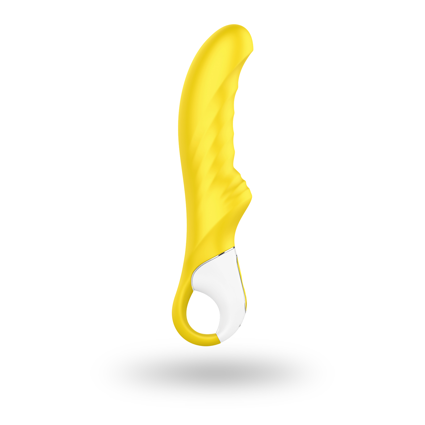 This pleasurably curved vibrator pampers you with its sensually ribbed structure
