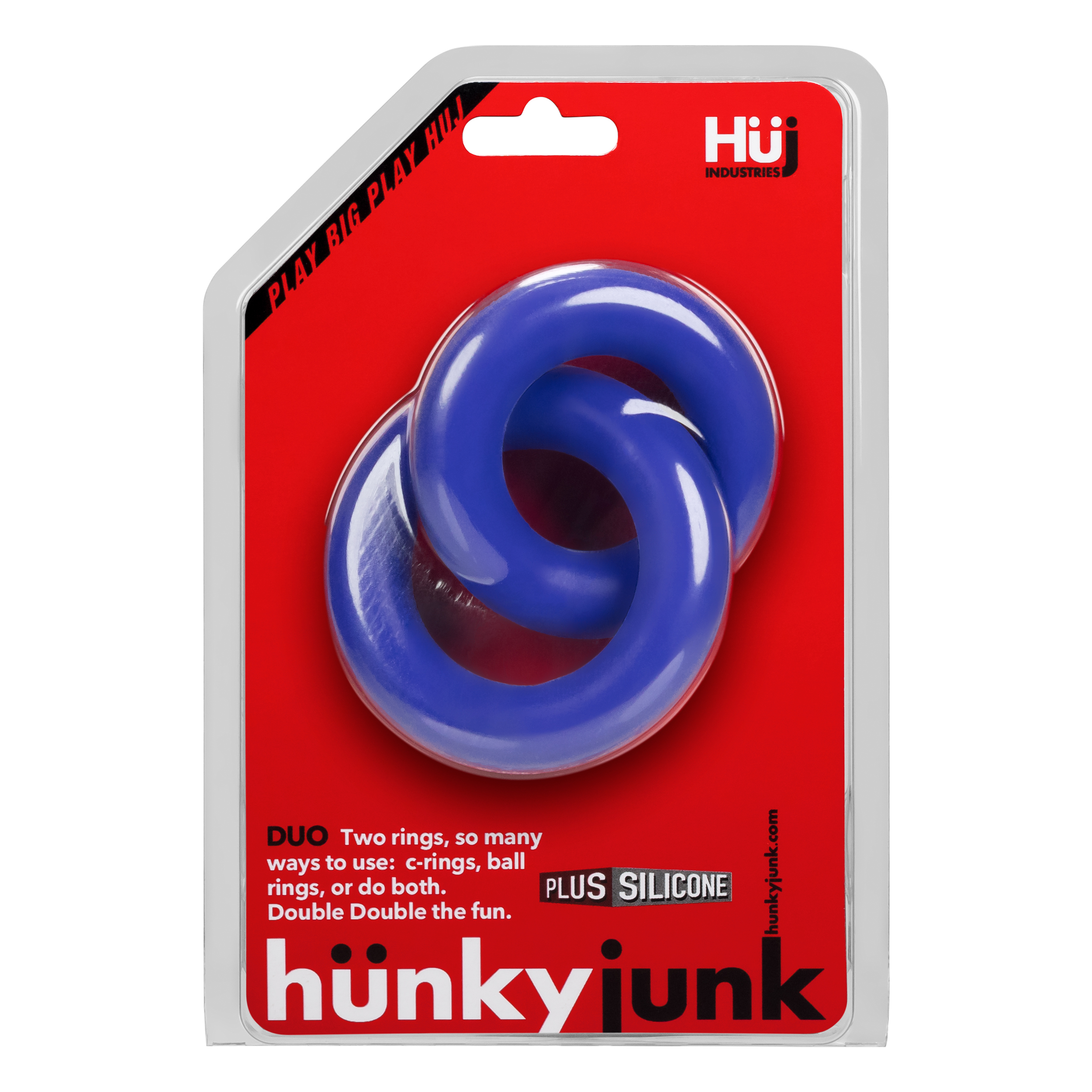 DUO rings are a hunkyjunk original--nobody’s done this before! We made a chain-link style set of interlocked rings designed to wrap around your cock/balls