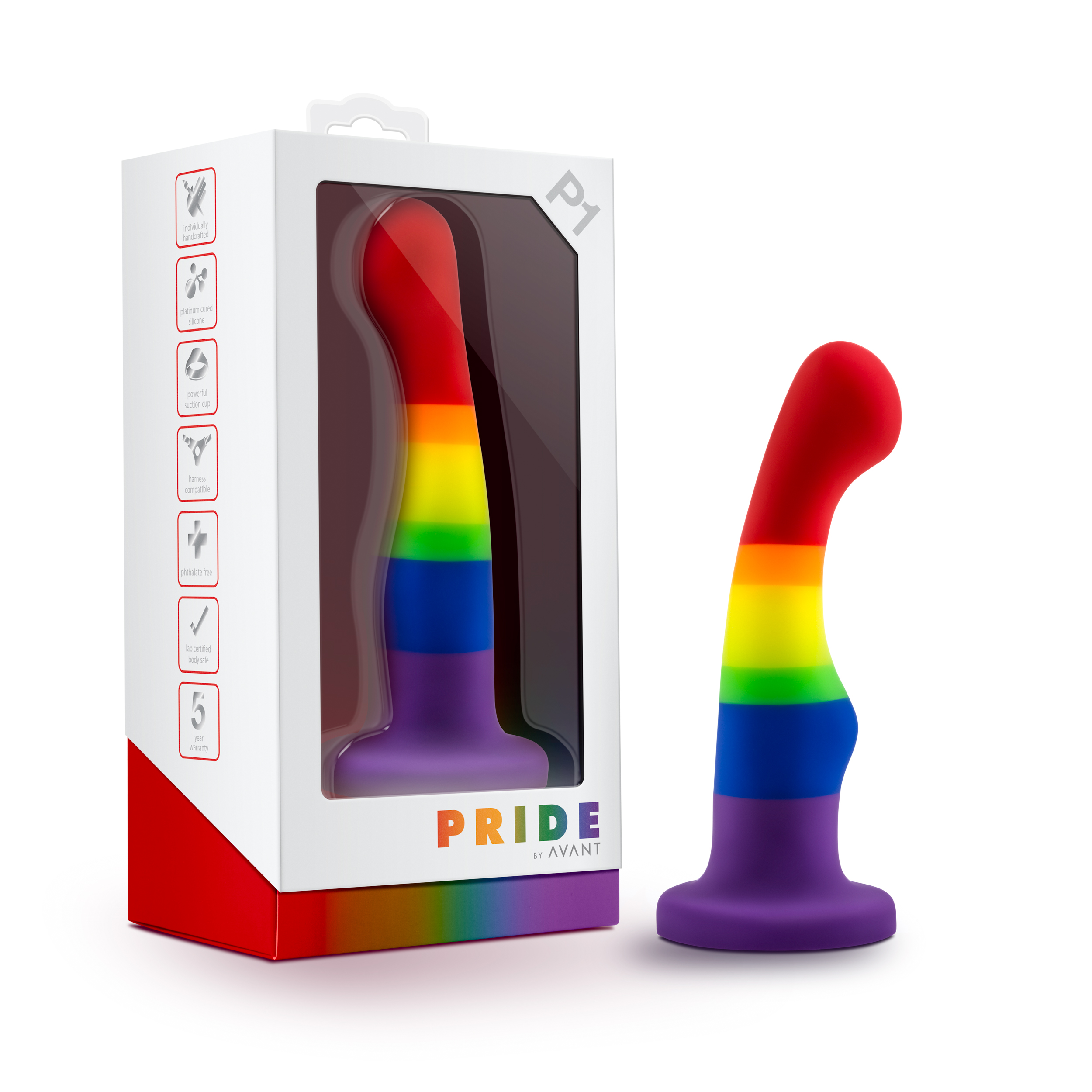 and beautiful - meet Pride by Avant. These unique artisanal toys are crafted with care and with your pleasure in mind. Our plugs anchor safely outside your body. Our penetrative toys are harness compatible and feature a deep