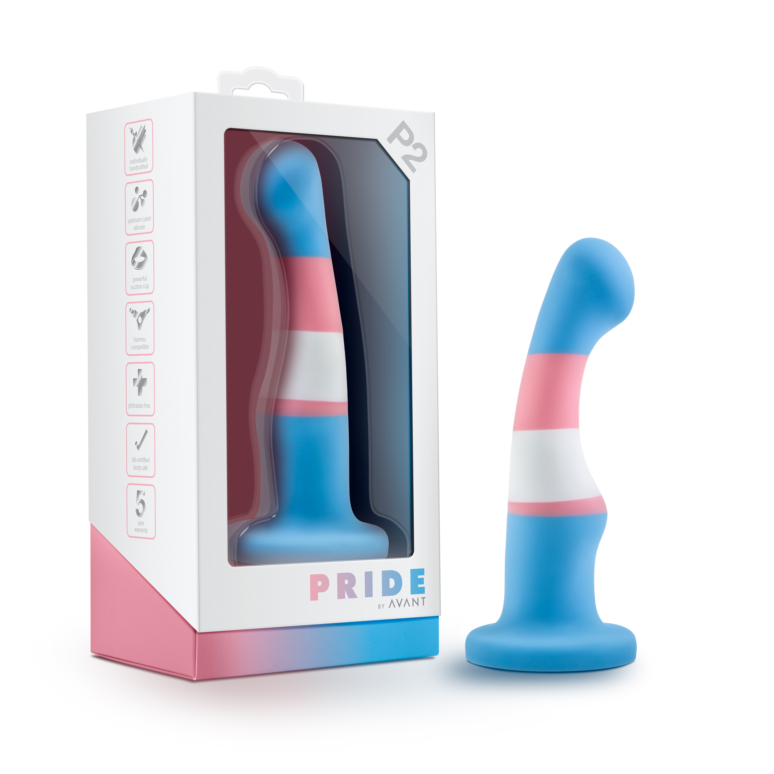 and beautiful - meet Pride by Avant. These unique artisanal toys are crafted with care and with your pleasure in mind. Our plugs anchor safely outside your body. Our penetrative toys are harness compatible and feature a deep