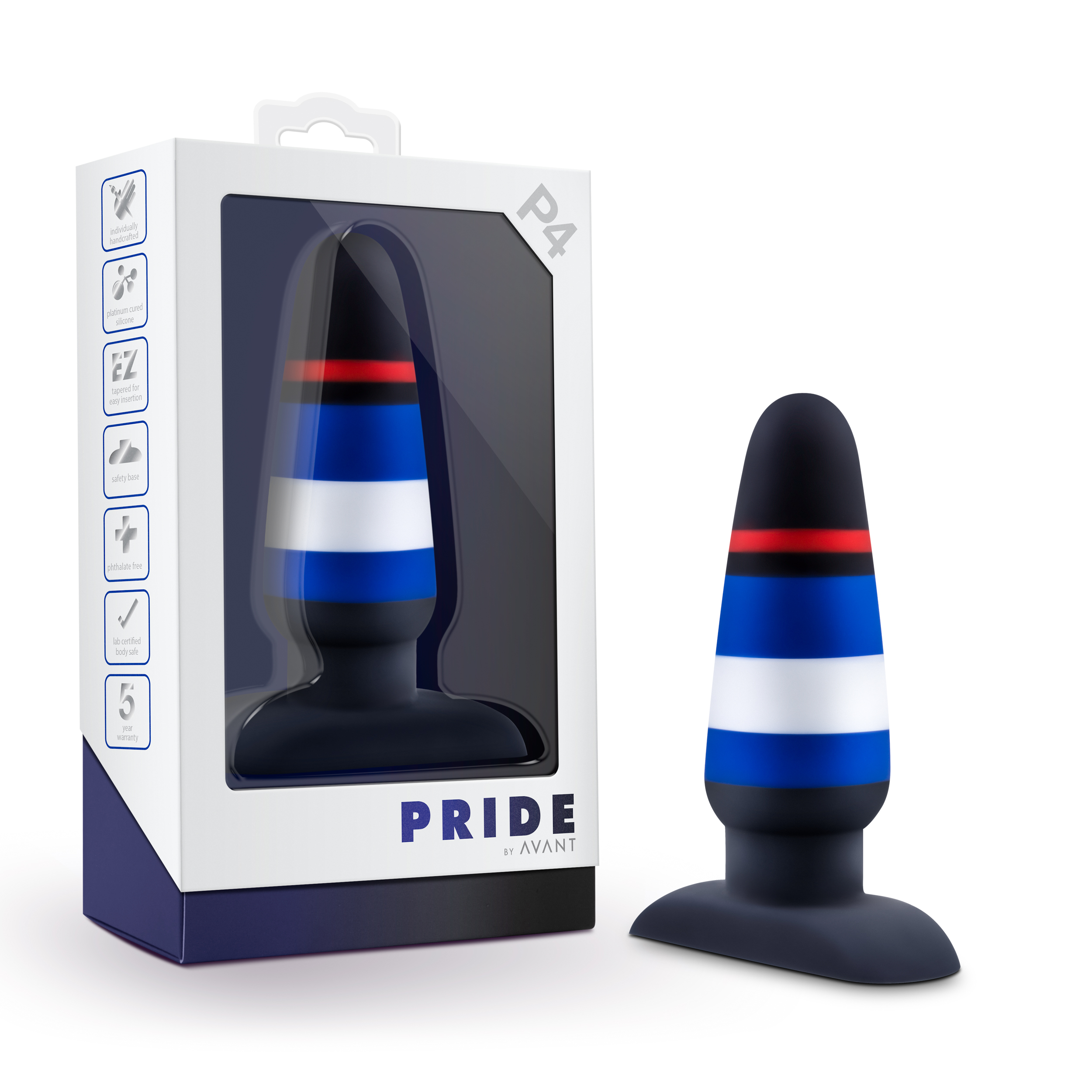 and beautiful - meet Pride by Avant. These unique artisanal toys are crafted with care and with your pleasure in mind. Our plugs anchor safely outside your body. Our penetrative toys are harness compatible and feature a deep