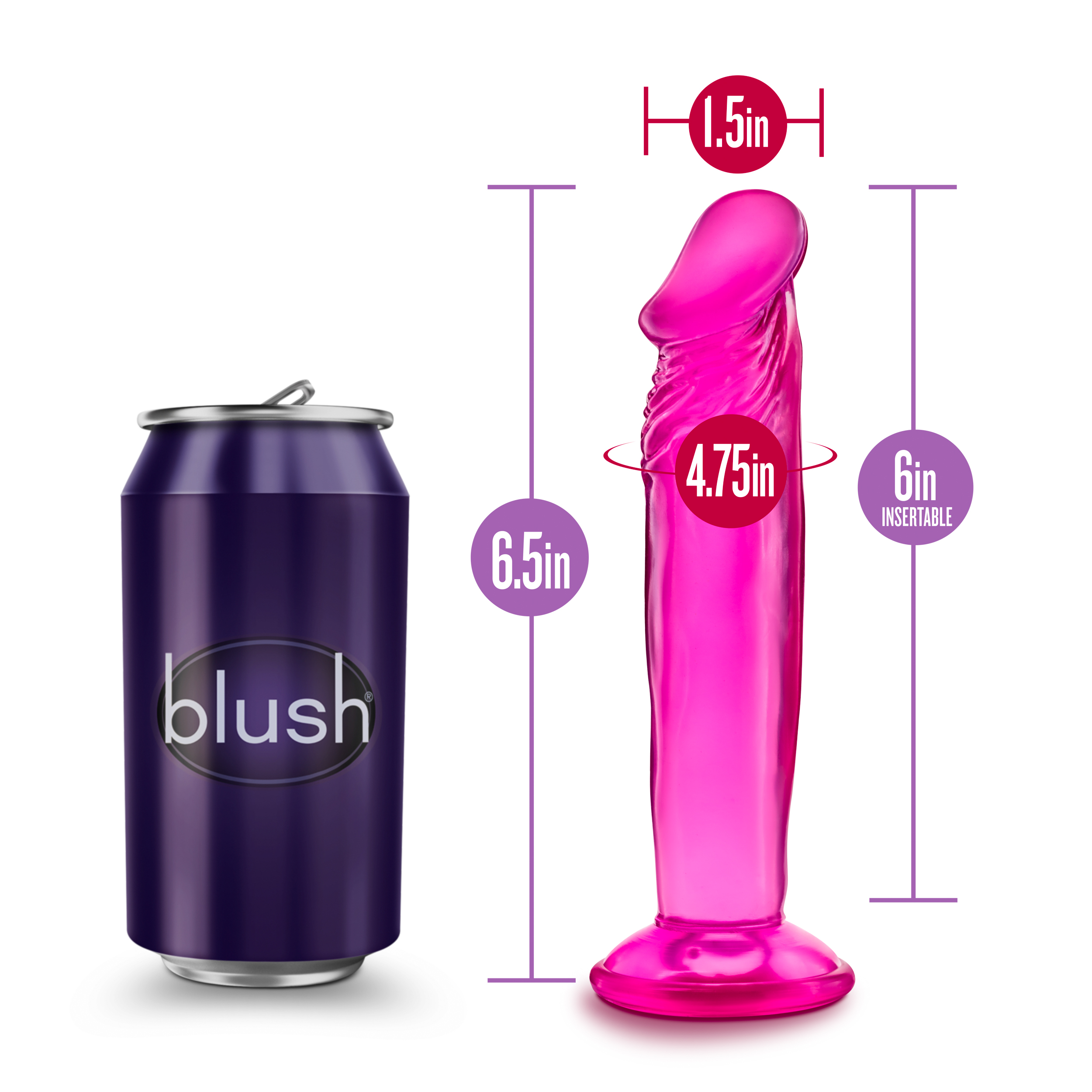 which is body safe and phthalate-free. Available in 3 delicious rock-candy colors: purple