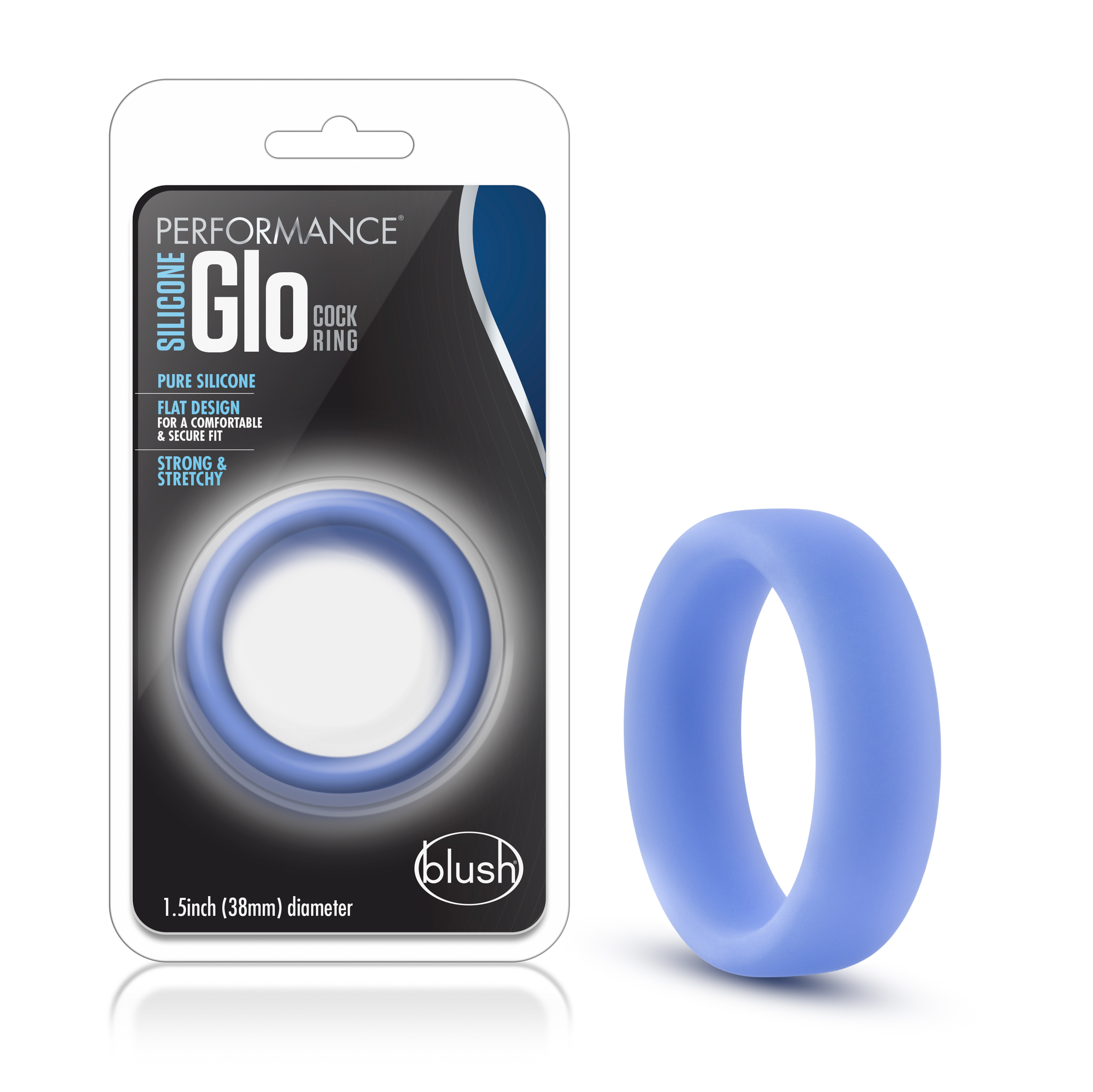 hypoallergenic silicone features a satin smooth glow in the dark design. It's easy to clean: just wash with soap and water and let air-dry.</p><ul><li>COMFORT - Soft and Stretchy</li><li>NO SLIP - Flat Design for a Secure Fit</li><li>QUALITY - Smooth Satin Platinum Silicone</li><li>PEACE OF MIND - Made of Body Safe Silicone. Contains No Fragrances
