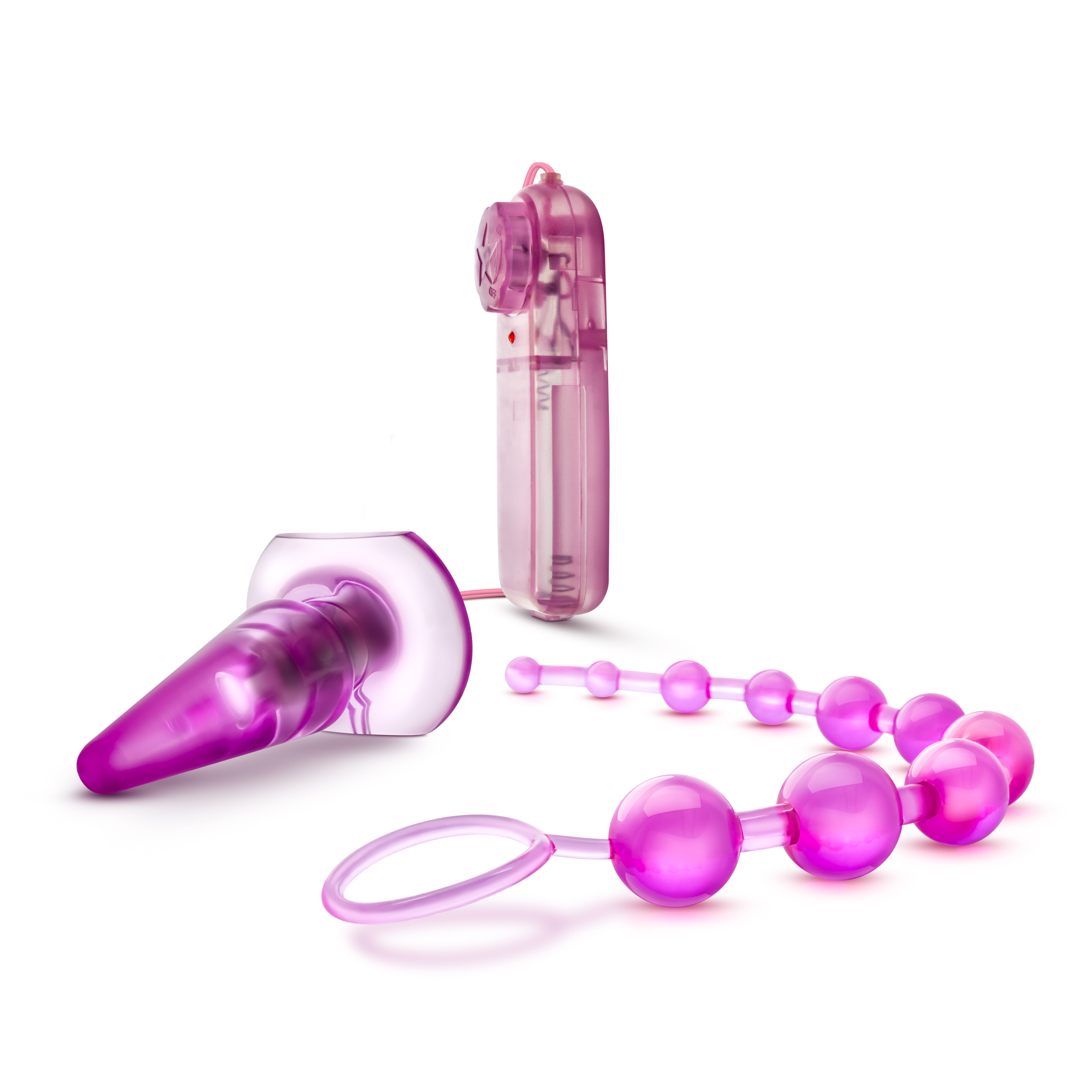 flexible butt plug with an adjustable vibration intensity. Splashproof for easy cleaning