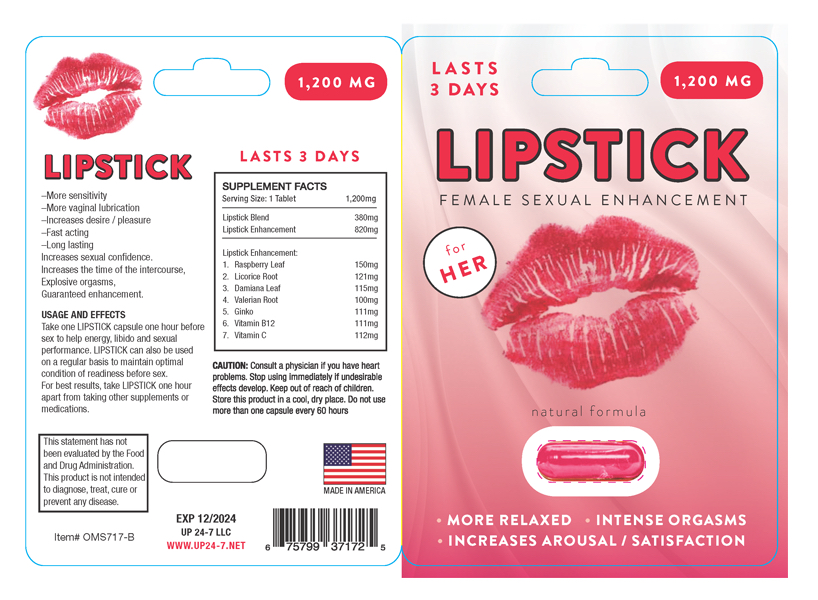 Usage and effects:Take one LIPSTICK capsule one hour before sex to help energy