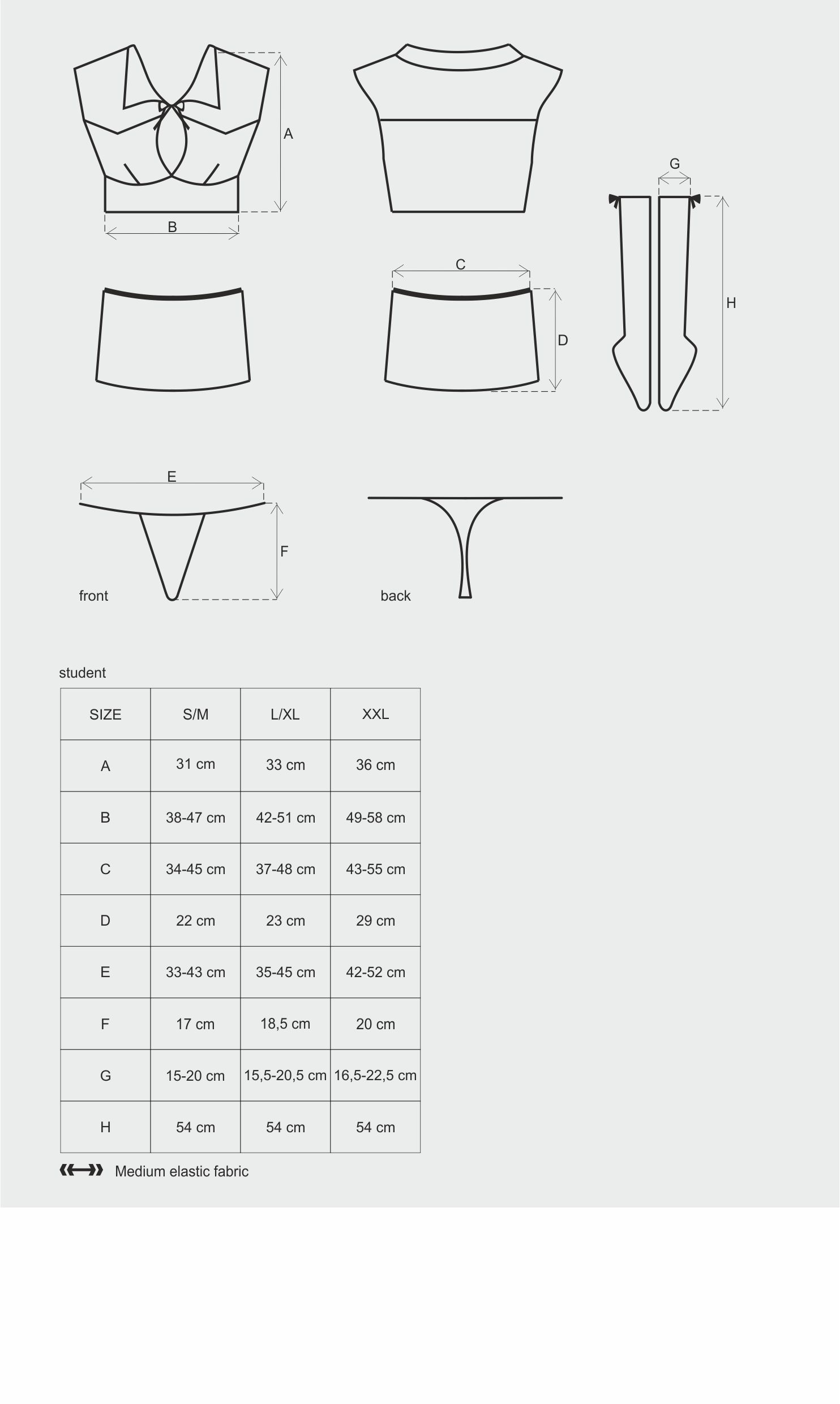 Perfectly marked details of student costume: