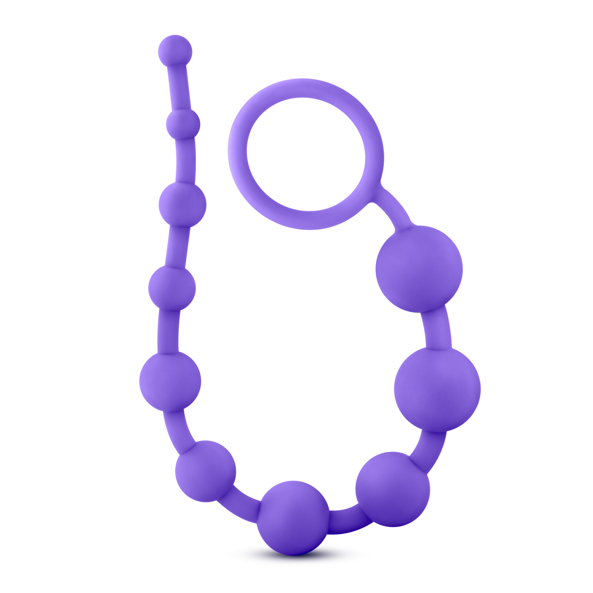 The Luxe Silicone 10 beads let you safely explore anal play. The Silicone 10 beads are exactly as they sound: 10 silicone beads graduating in size made of smooth satin silicone. The size and the loop at the end ensure easy insertion and retrieval. Our Silicone 10 Beads come in three lush colors: pink