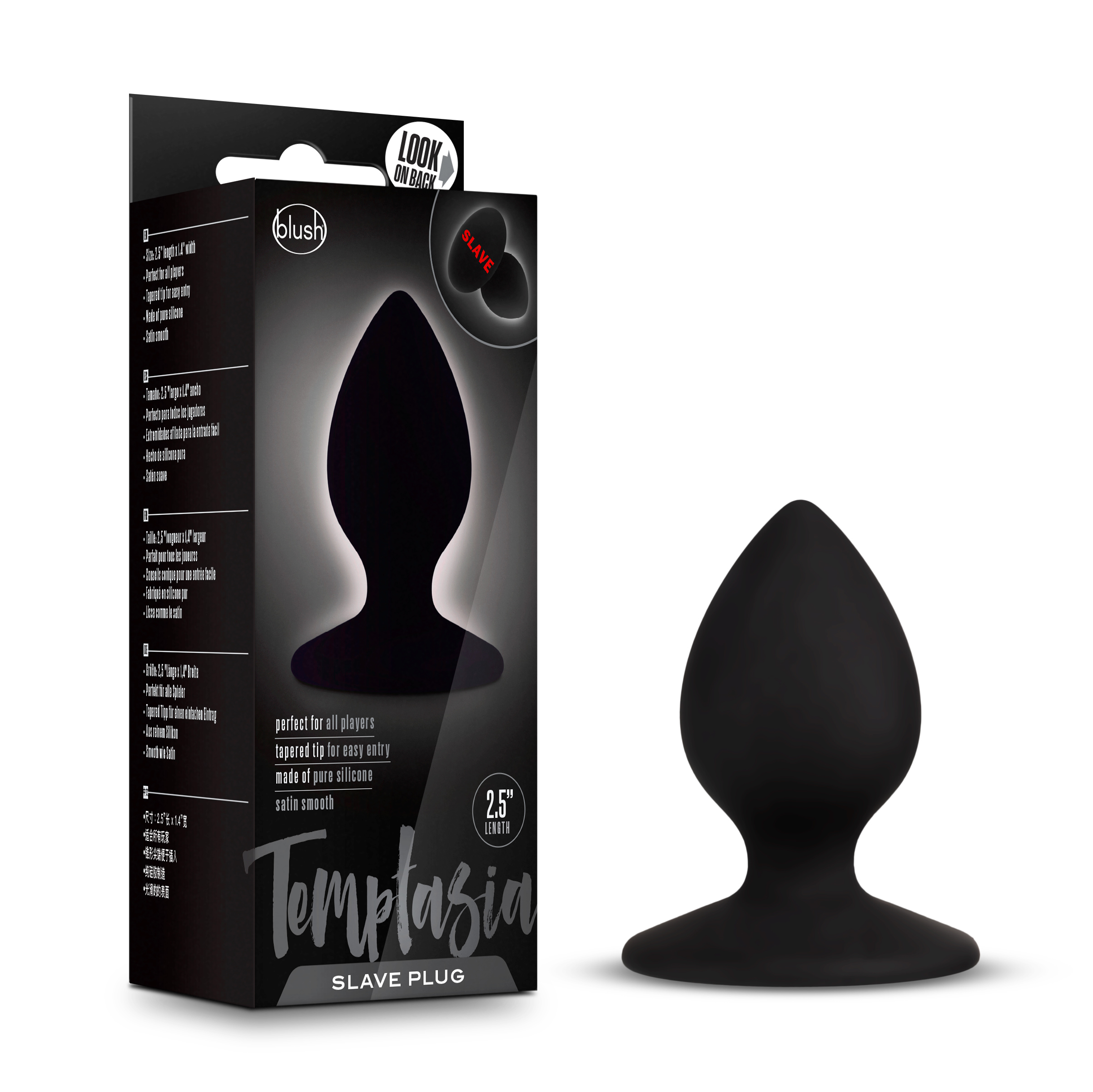 " painted in the platinum cured silicone. It's body safe and simple to clean!</p><ul><li>EROTIC - Base Includes an Expressive Message</li><li>EASY - Tapered for Easy Insertion; Round Base Securely Anchors Plug Outside</li><li>SMOOTH - Satin Smooth Finish and Comfortable Sizing</li><li>PEACE OF MIND - Made of Satin Smooth