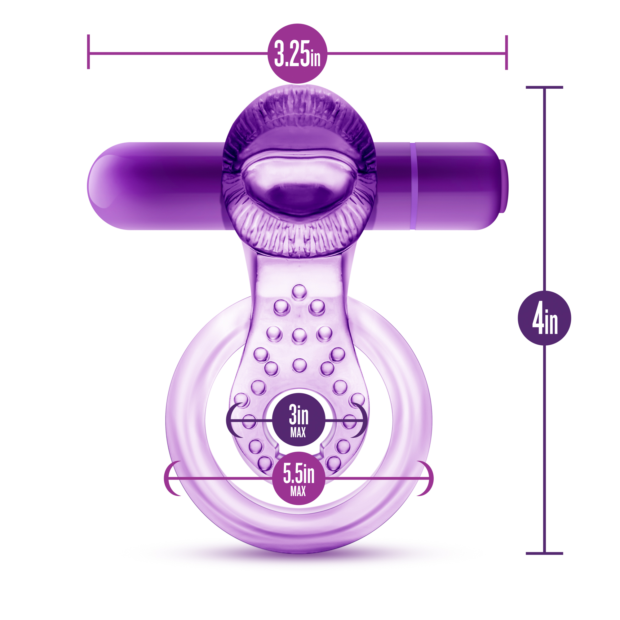 Ring & Ball Strap DesignEASY - 1 Vibrating Speed and Rated IPX7 Waterproof So Its Easy To CleanPOWER - No Watch Batteries! Requires 1 AAA Battery (Not Included)PEACE OF MIND - Made From TPE. Contains No Fragrances