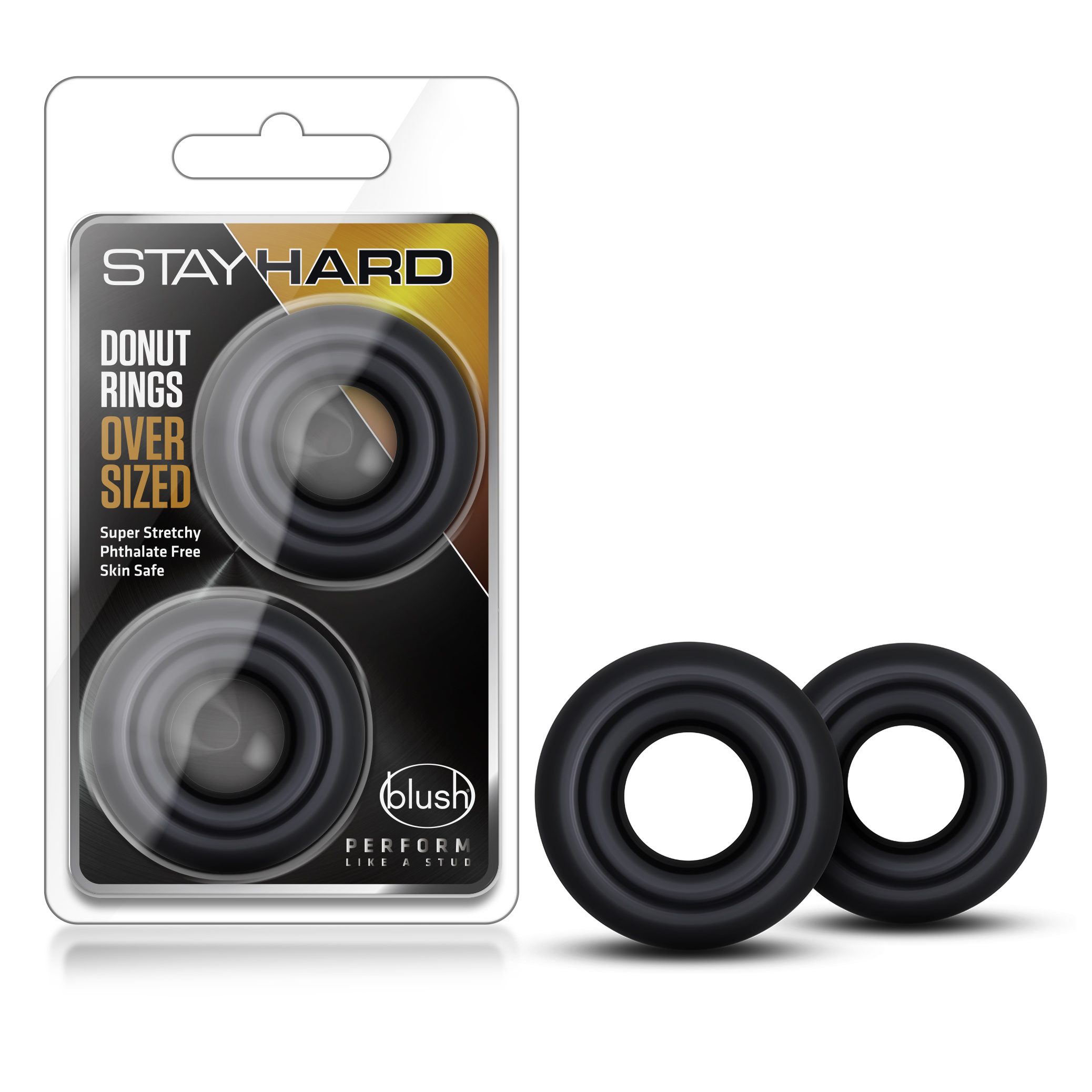 harder erection that lasts longer!</p><ul><li>Increase stamina and enjoy harder erections</li><li>20% thicker than regular donut rings for even more stamina</li><li>Strong Elastomer band is tear resistant</li><li>Made from body safe materials and meets or exceeds international safety standards as set forth by CE and RoHS directives. Phthalate and latex free. It's your body be mindful of what you put in it.</li><li>Thickness of ring: .5" / Inner Diameter: .7" /  Outer Diameter: 1.67"</li></ul>