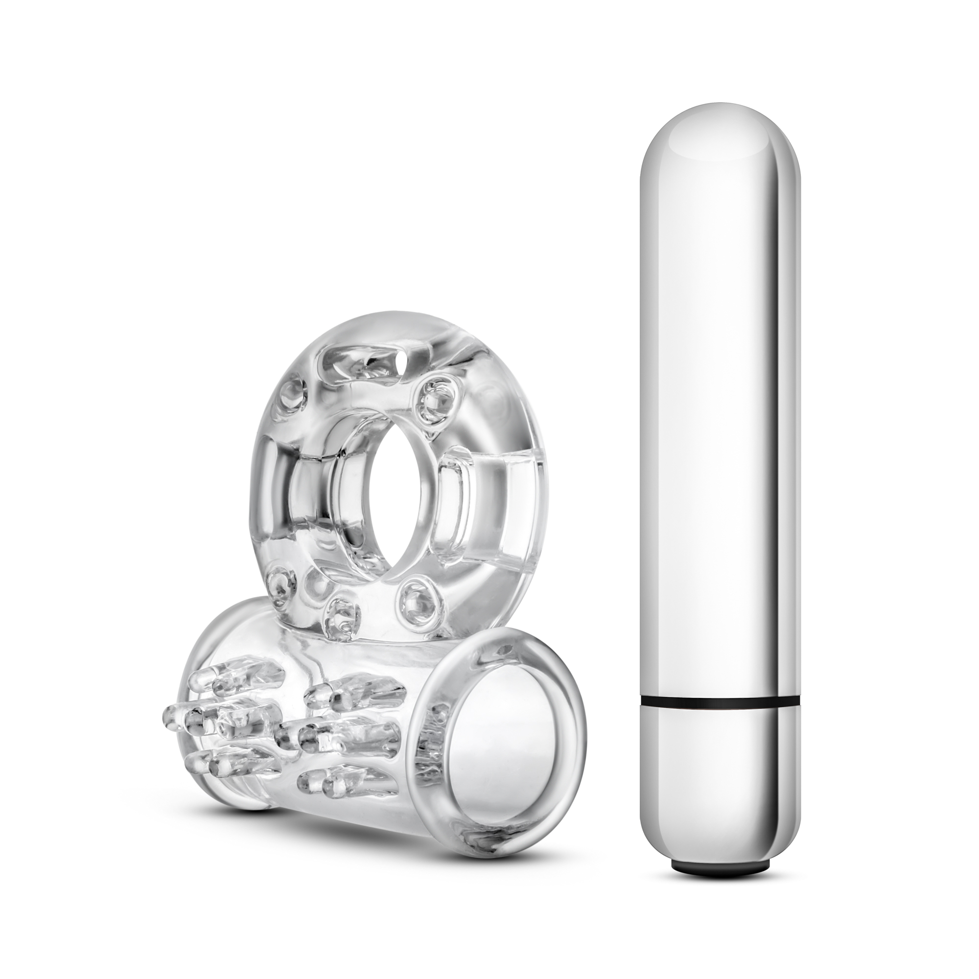 Stay Hard 10 Function Vibrating Mega Bull Ring Clear - Image 5