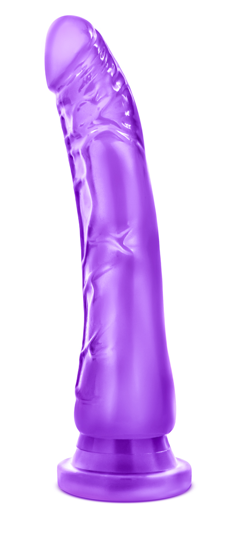 Get back to basics! Blush Novelties Sweet n Hard 6 is a realistic dildo with a slight curve and a sturdy suction cup base that holds to any smooth flat surface for solo time. Or partner up for strap-on harness fun! Sweet n Hard 6. The body's slim shape and the head is tapered for easy insertion. To clean use soap and water or a toy cleaner then let air dry. Made from latex and Phthalate free PVC. Our products are 3rd party tested for product safety. Our materials comply with international safety requirements. Verify Your Product Is Genuine By Scratching Label For Code That Can be Verified On Our Website. If Product Is Not Genuine Contact Seller And Demand A Refund And Report This Crime To Us Immediately. It's Your Body