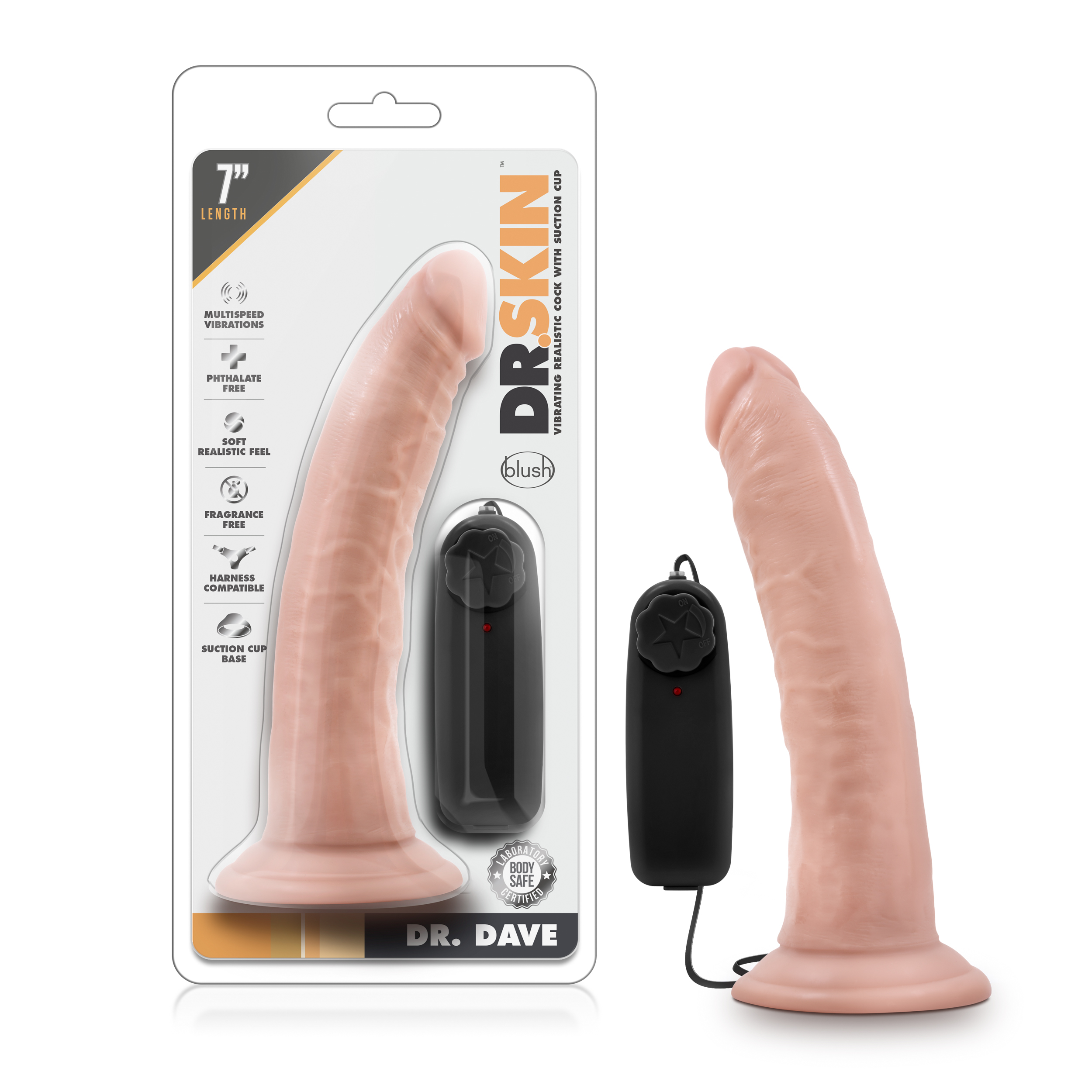 Dr. Dave is sized for the user who wants average girth and a little extra length. Alone or with a partner