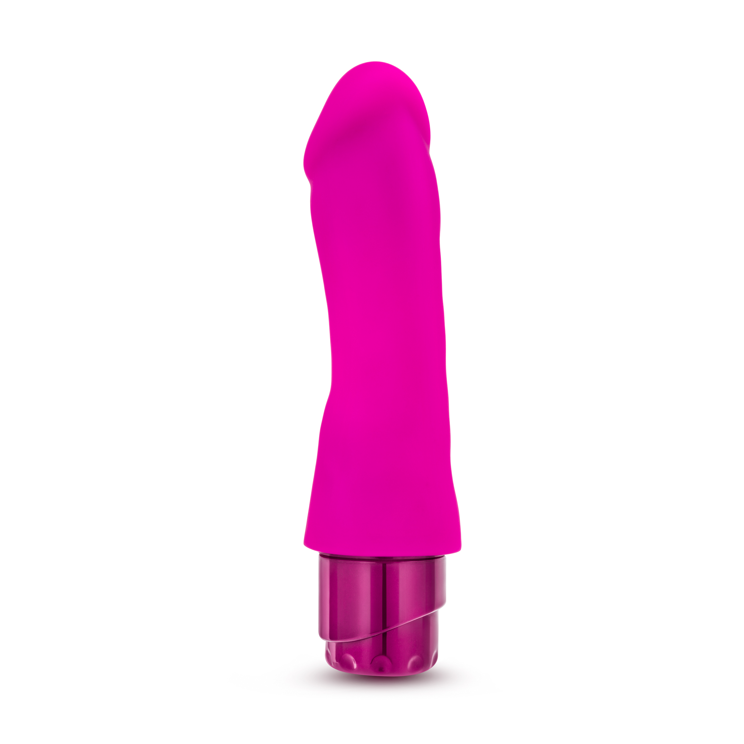 yet bright and playful vibrating toy. Marco's pronounced head and curved shaft make G spot play easy. The body safe silicone is velvety smooth. This toy is also submersible for bath time play and easy to clean. The multi-speed vibrations are controlled by a simple twist of the dial at the base. Requires 2 AA Batteries