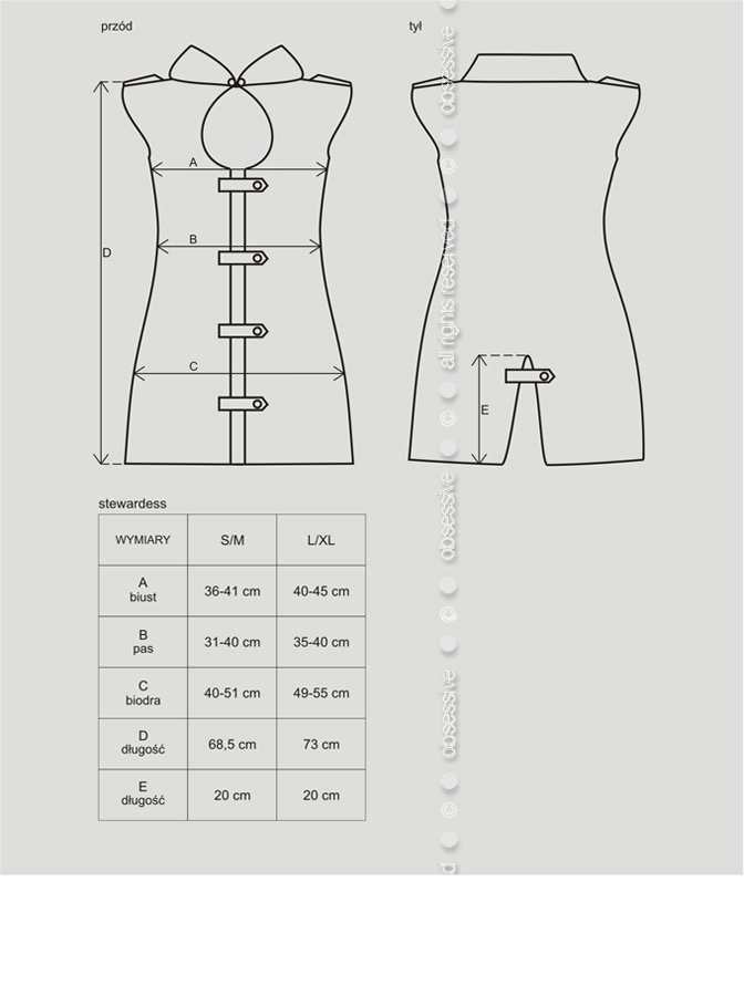 Stewardess Costume Grey 3 Pc - Image 3