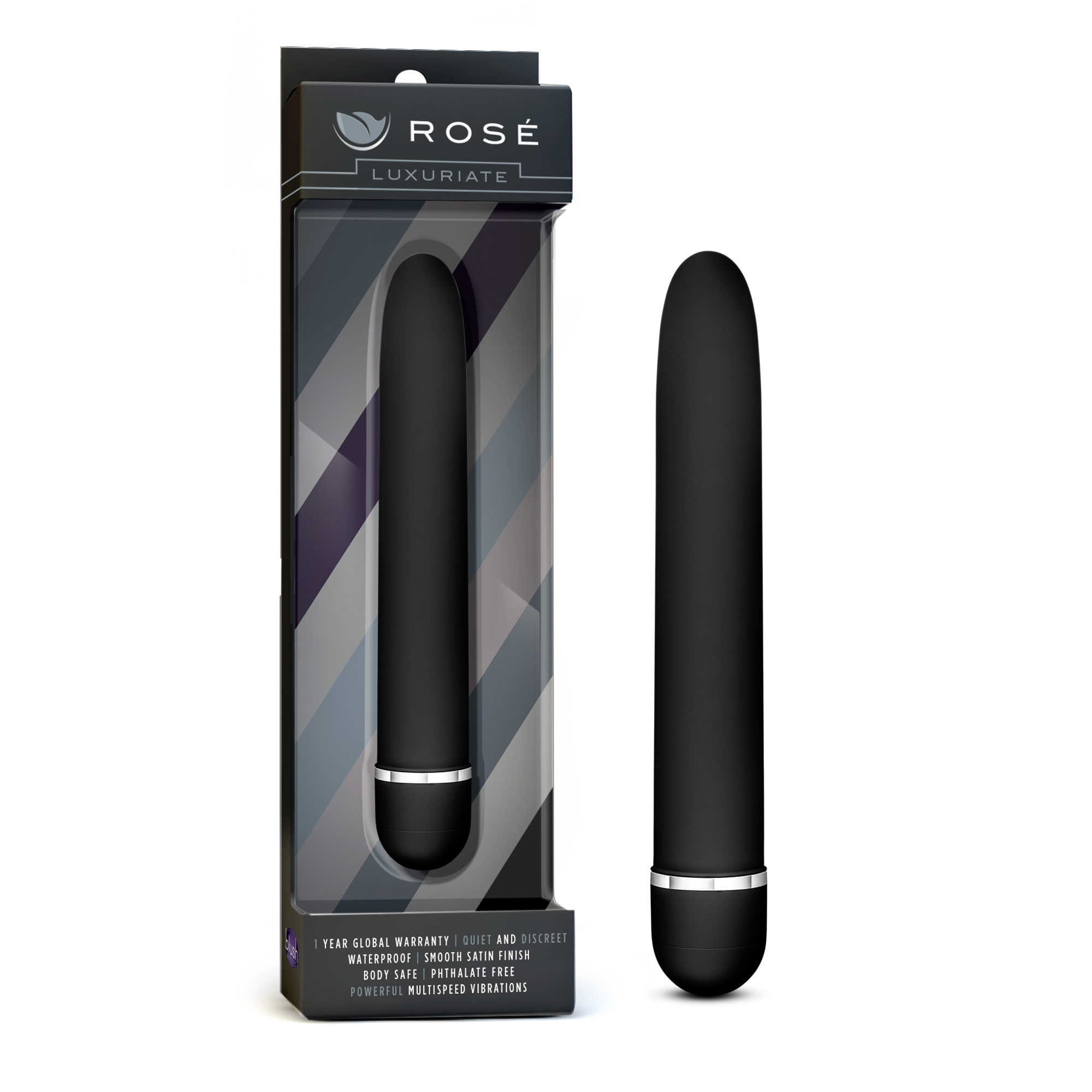 The classic vibrator gets a sleek makeover with our modern color palette and super-smooth satin finish. The multispeed vibrations are controlled by a simple twist of the dial at the base. Luxuriate is phthalates and latex free