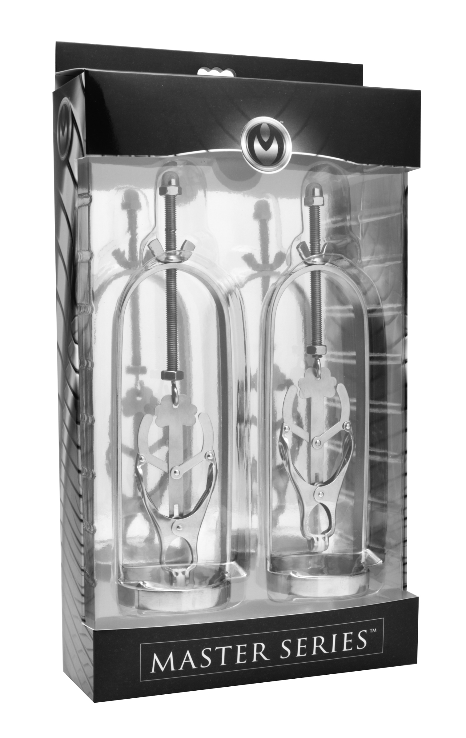 it is designed to grip tighter the further the nipple is stretched. Just affix the clamp just behind the nipple