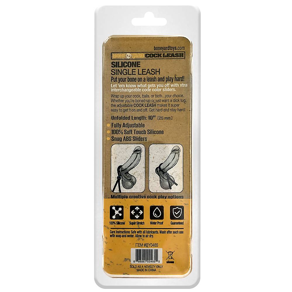 The Boneyard Cock Leash fits around your shaft