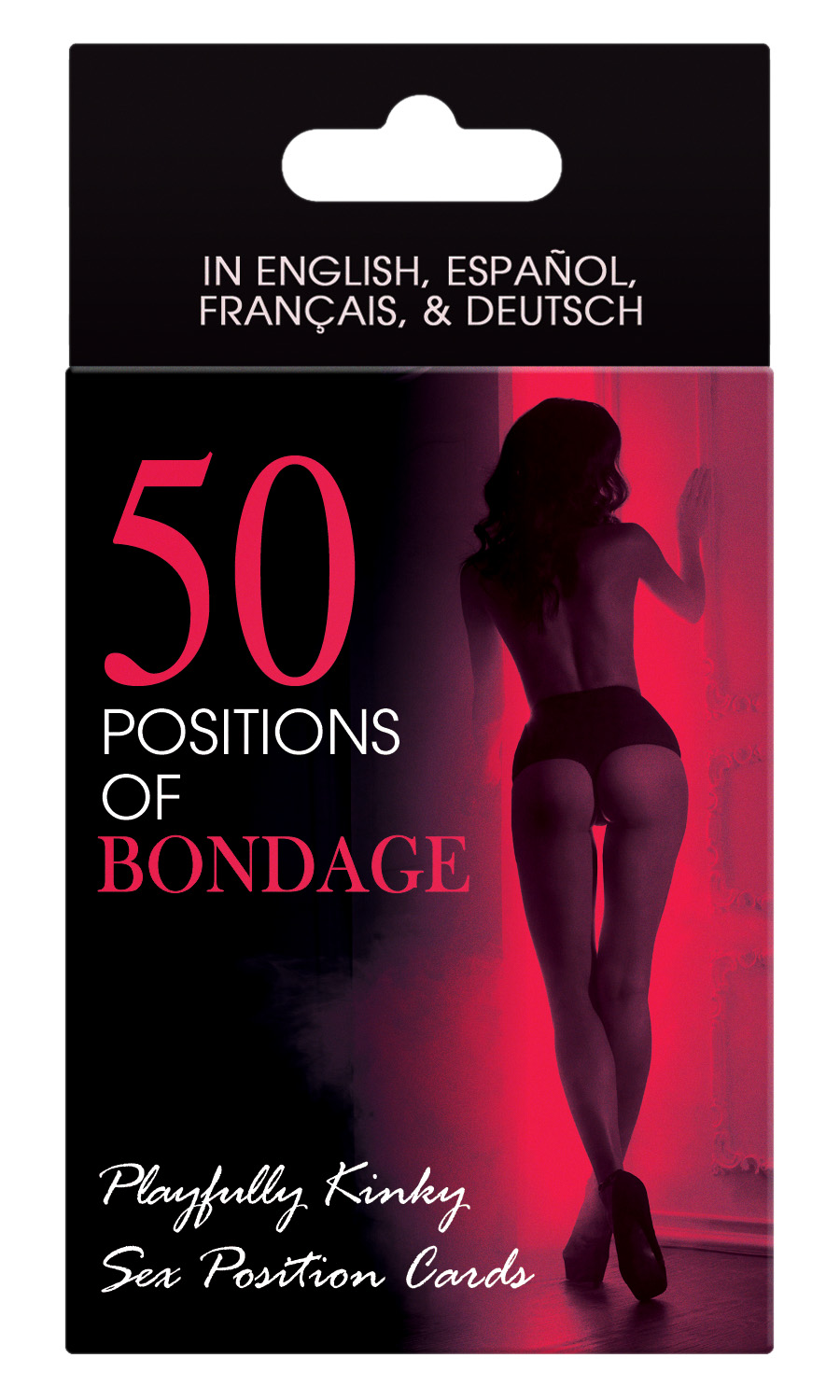 <p>Compete against your lover to build a five-card fantasy that includes five categories of bondage position challenges.</p>