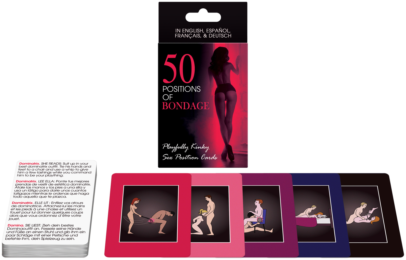 Playfully kinky sex position cards.