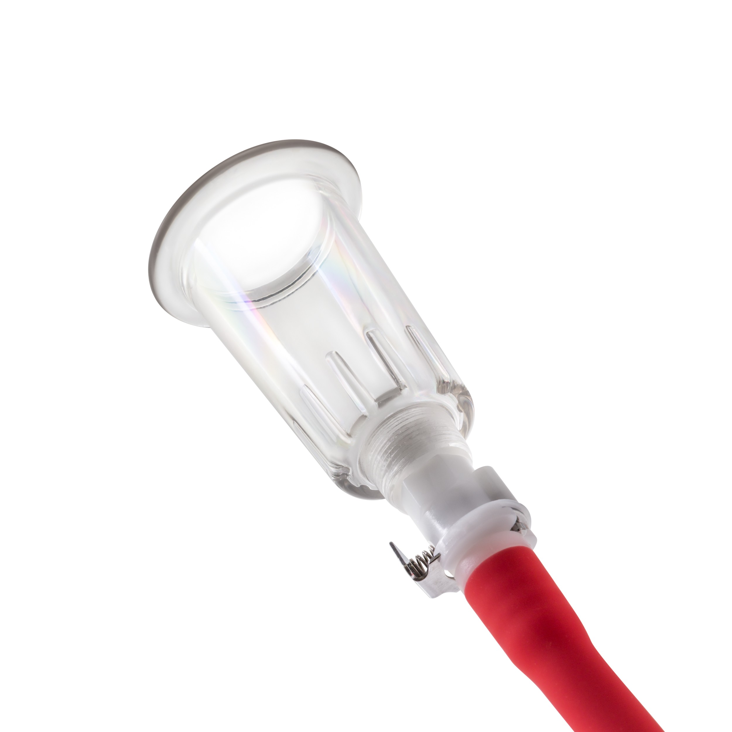 The Temptasia Beginners Nipple Pumping System is an exciting way to expand your erotic play. Tease and arouse as you use this easy squeeze ball pump to stimulate and enlarge your nipples. The crystal-clear acrylic cylinders allow for easy viewing