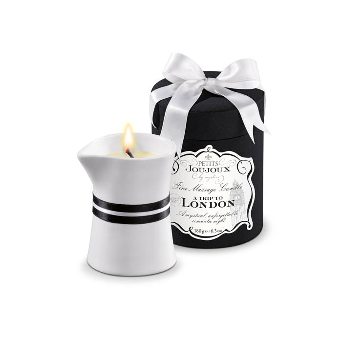<p>After the fragrant candle has been lit its wax melts into pleasantly warm massage oil enriched with high quality cosmetic ingredients like jojoba oil and Shea butter that provide the skin with nourishment and care. Petits Joujoux fine massage candles are made from all natural ingredients without any artificial coloring or preservatives.</p>