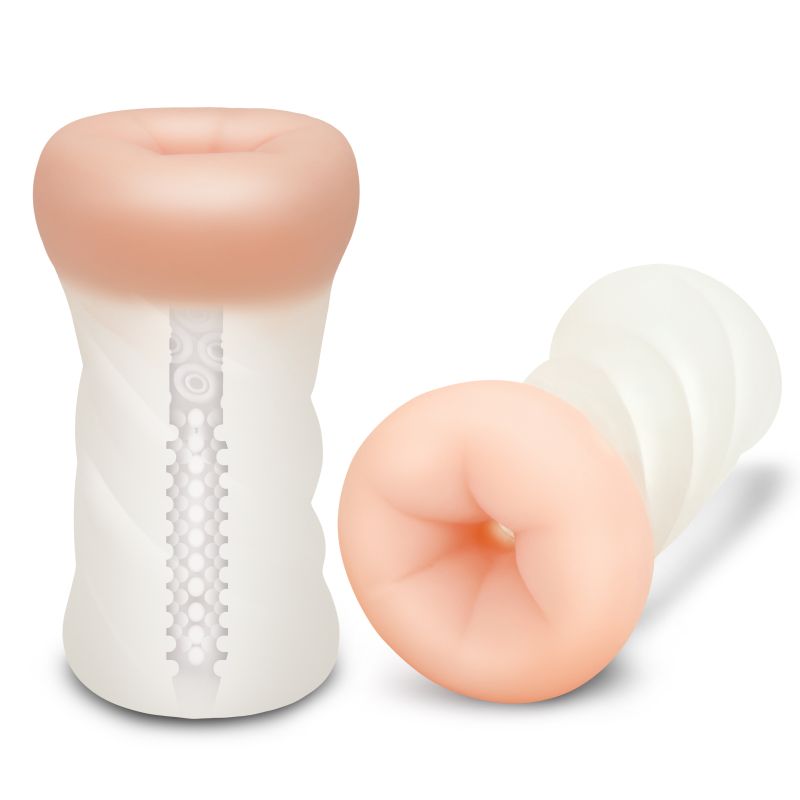 <p>The ZOLO Realistic Backdoor Squeezable & Textured Stroker is a dual-density transparent stroker that mimics the look and feel of the often forbidden orifice</p>