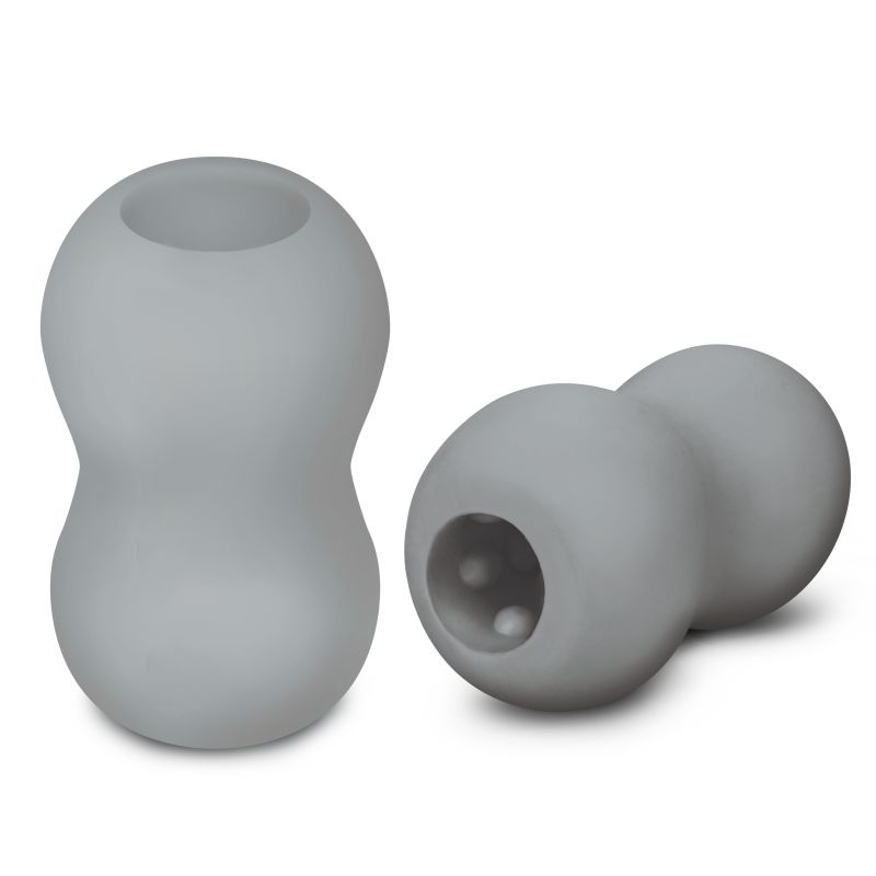 <p>The ZOLO Gray Mini Double Bubble Squeezable & Textured Stroker is a versatile mini male stroker perfect for solo play or foreplay with a partner.</p>