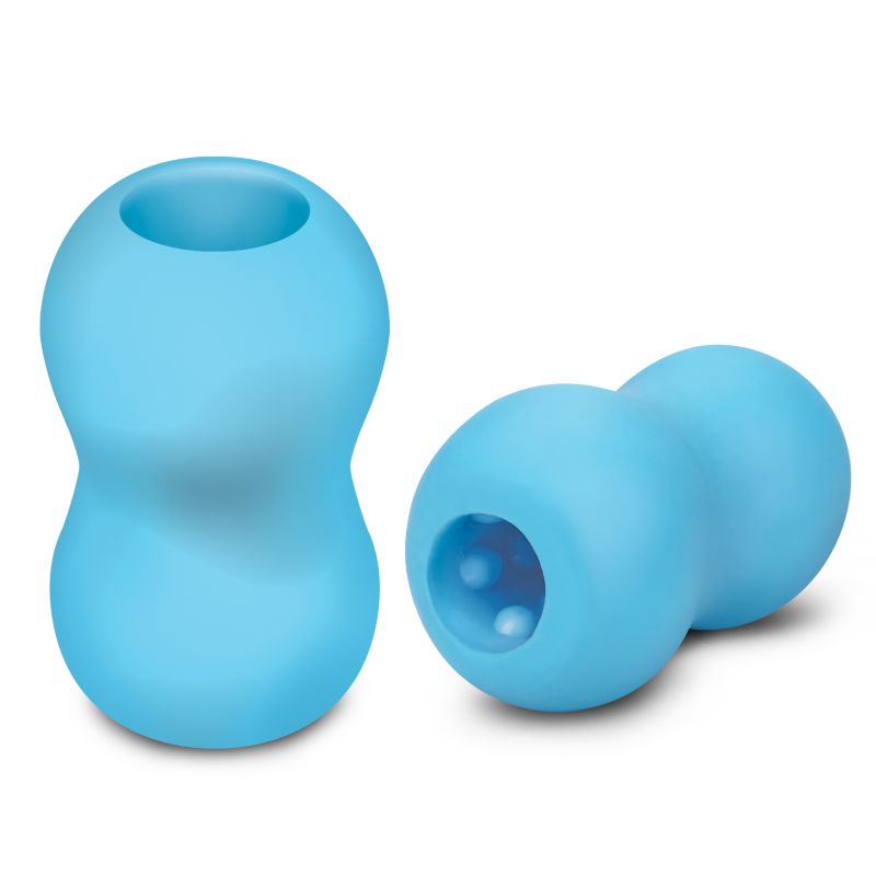<p>The ZOLO Blue Mini Double Bubble Squeezable & Textured Stroker is a versatile mini male stroker perfect for solo play or foreplay with a partner.</p>