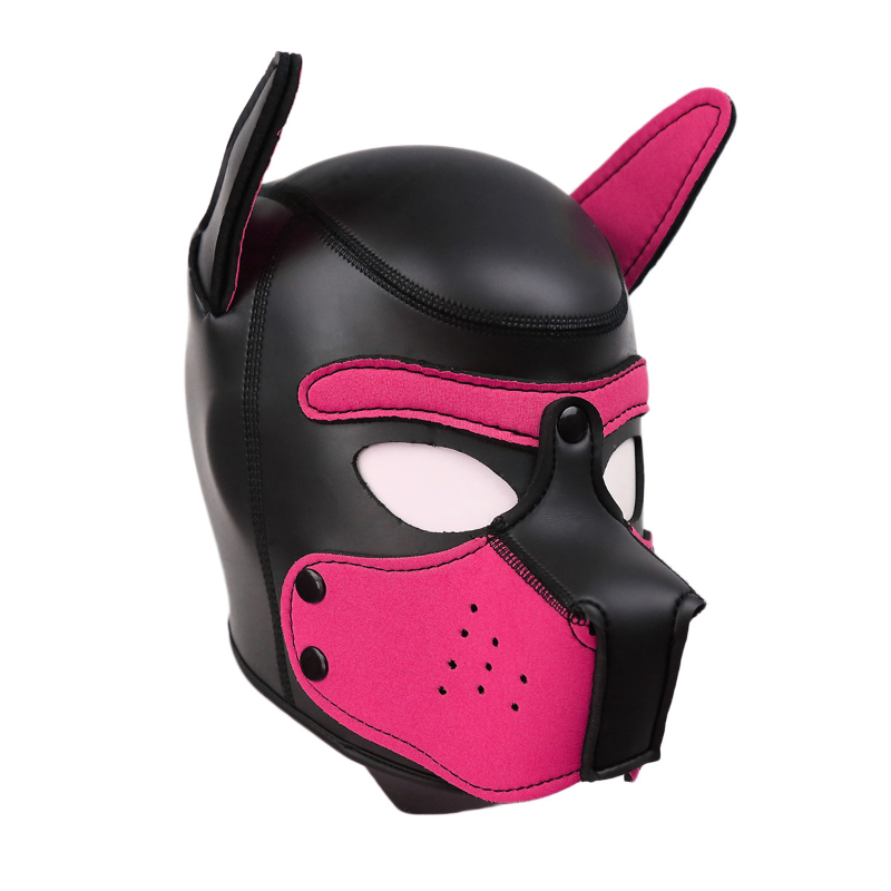 puppy mask. Complete with ears and detachable nose/mouthpiece so you can chew that bone.</p>