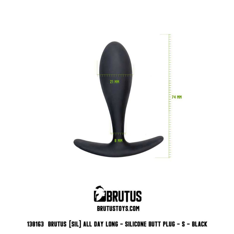 The innovative design and the premium silky-smooth silicone of the All Day Long by Brutus takes the classic butt plug to the next level.