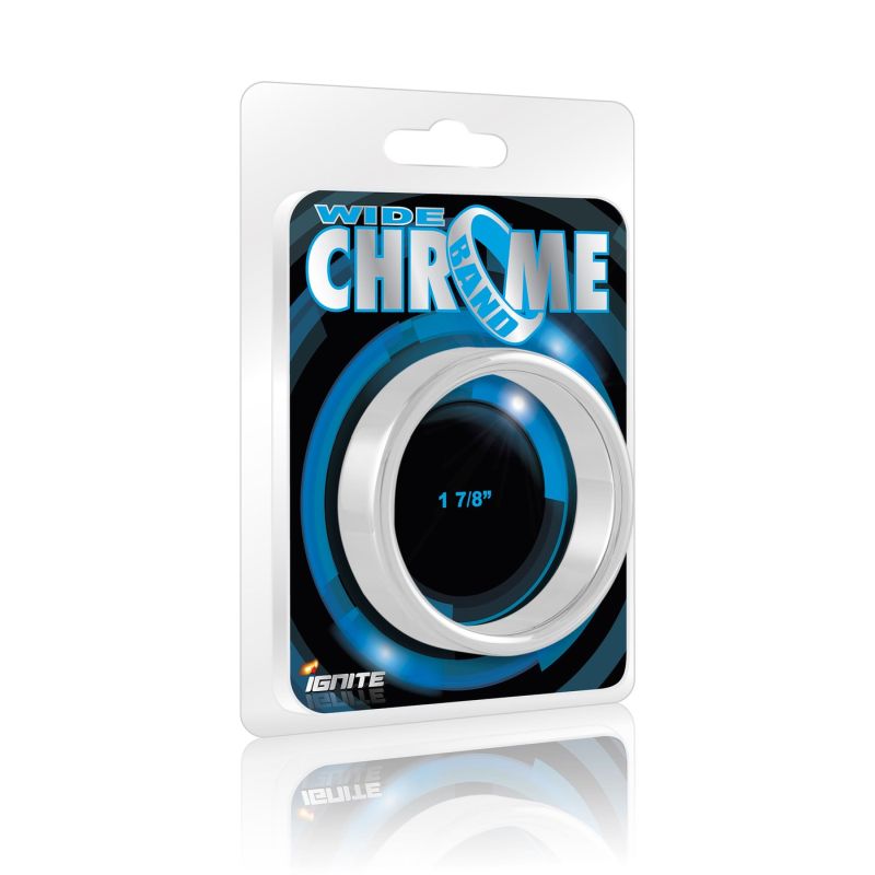 <p>Wide Band Chrome Cock Ring 48mm diameter.</p>