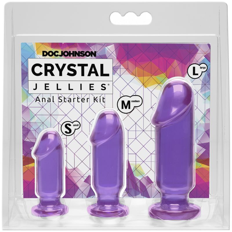 Work your way up to backdoor bliss with the Crystal Jellies Anal Starter Kit!