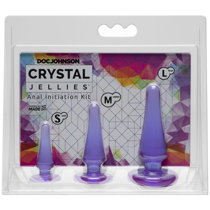 The Crystal Jellies Anal Initiation Kit allows beginners to ease into backdoor play while enjoying each stage of intensity and fullness.