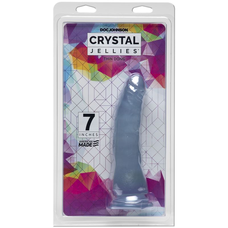 The moderate width and slim tapered tip of the Crystal Jellies 7 Inch Thin Dong are designed for easy entry and optimal pleasure.