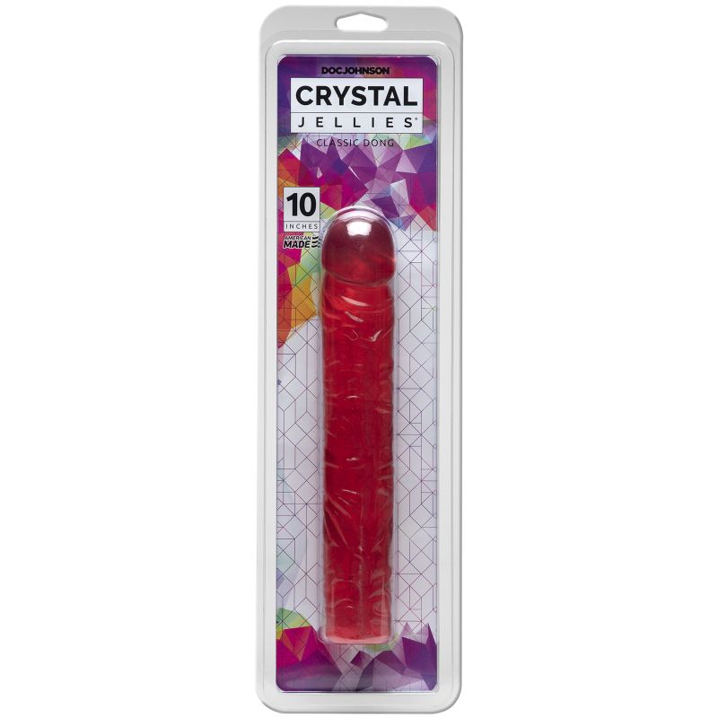 Doc Johnsons 10 inch Crystal Jellies Classic is a soft and flexible variation of the original dong that started it all.