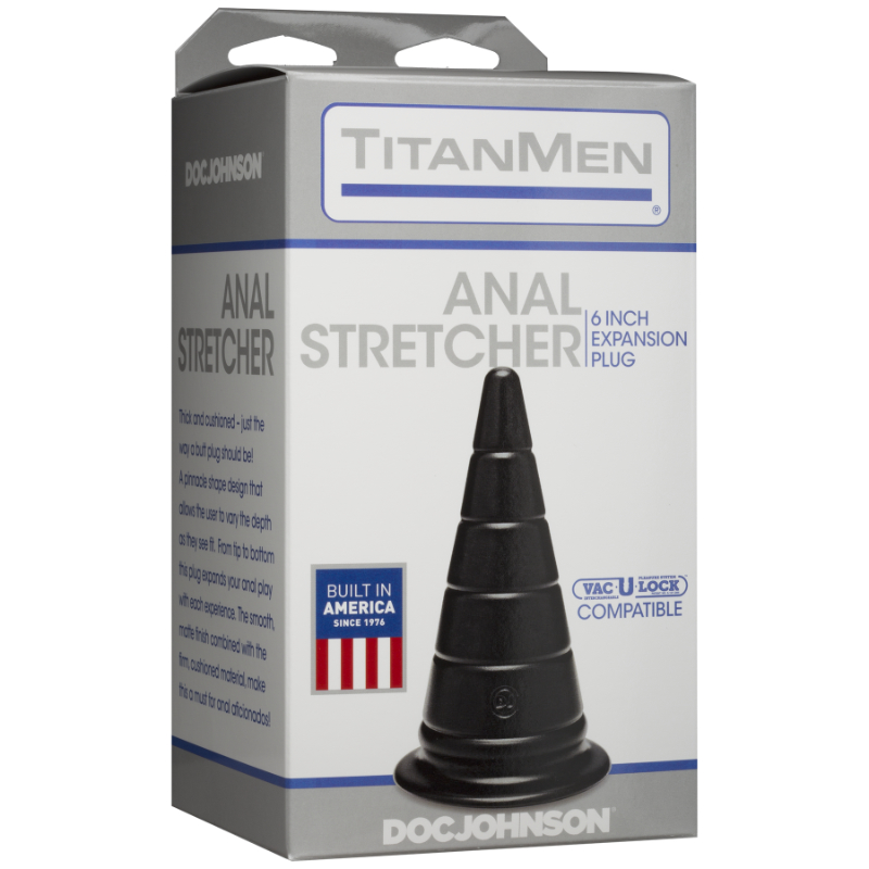 The TitanMen Anal Stretcher 6 inch Expansion Plug features a cone shape for easy entry and customised play suiting every level of experience.