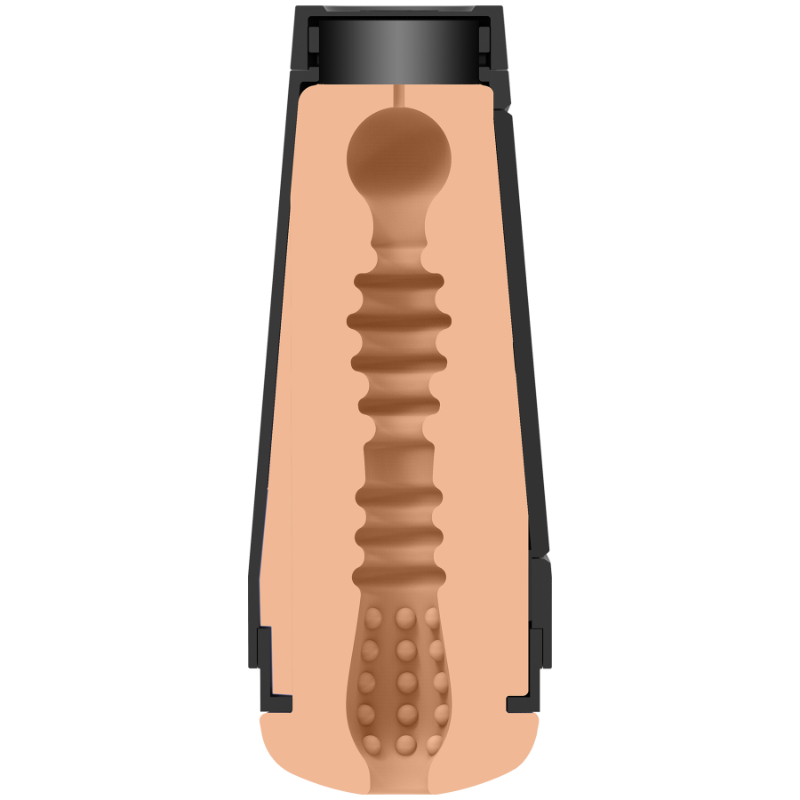 featuring a squeezable grip that lets you vary the tightness of each stroke and a suction adjusting end cap.