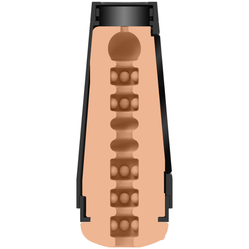 featuring a squeezable grip that lets you vary the tightness of each stroke and a suction-adjusting end cap.