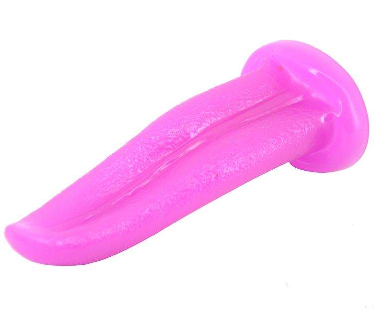 Tongue shape anal plug in purple