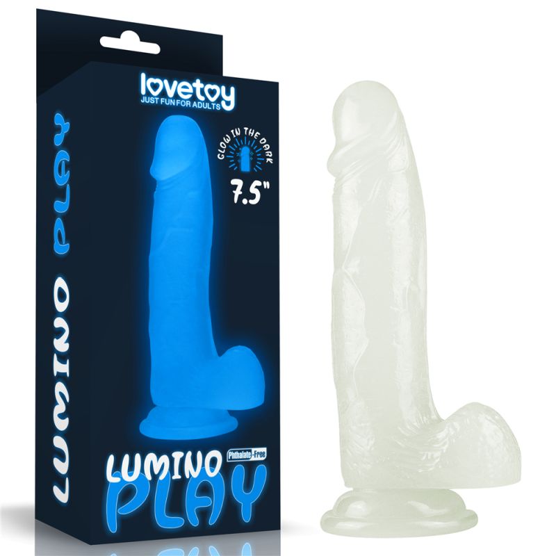 It gives off a colourful visible blue light after dark.<br />The dildo itself is made from TPE materials that can be safely used and budget friendly. No matter you are in for some vaginal or anal penetration