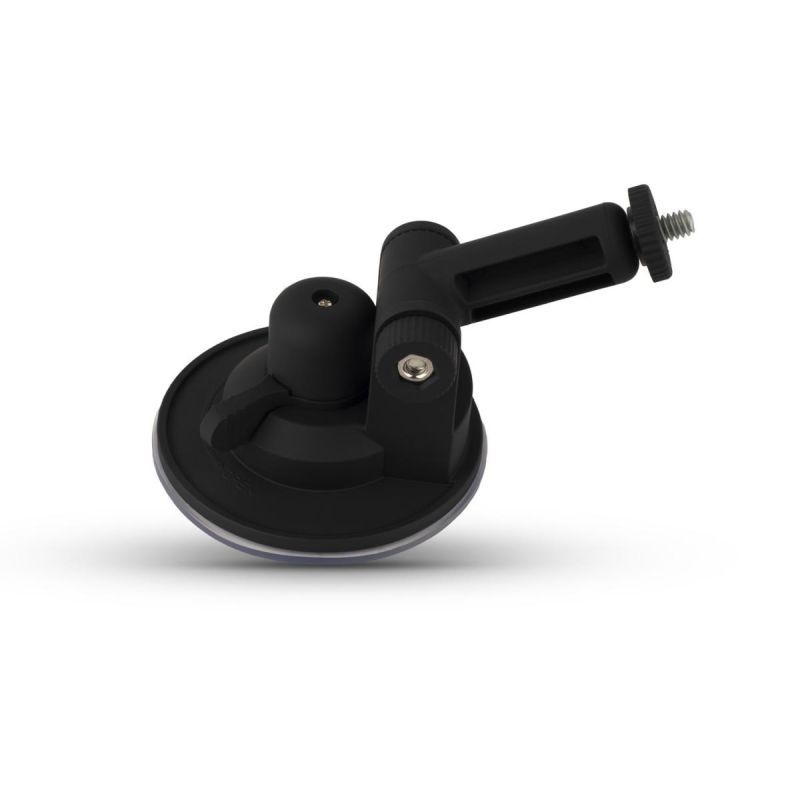 The strong suction cup is easy to attach to a flat