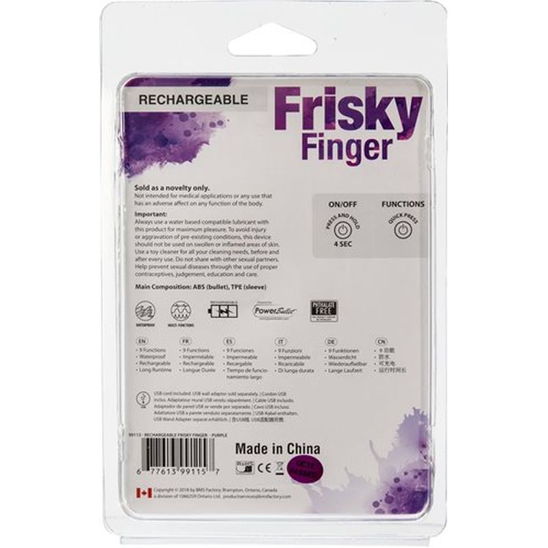 the Frisky Finger fits securely on your hand and offers strong