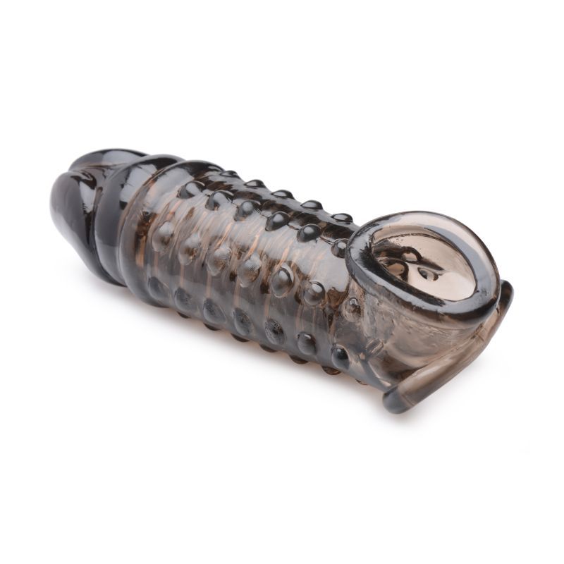 Both the exterior and interior of this sleeve are textured for intense stimulation! The outside of this sleeve features soft and dynamic nubs to enhance your thrusts into your partner