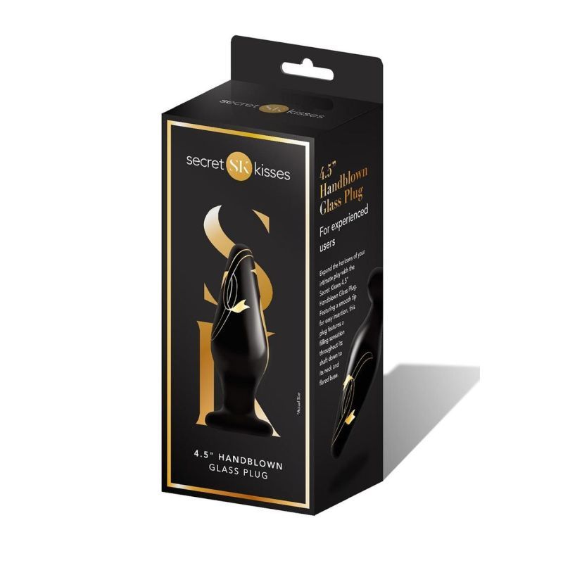 Expand the horizons of your intimate play with the Secret Kisses 4.5 inch Handblown Glass Plug.