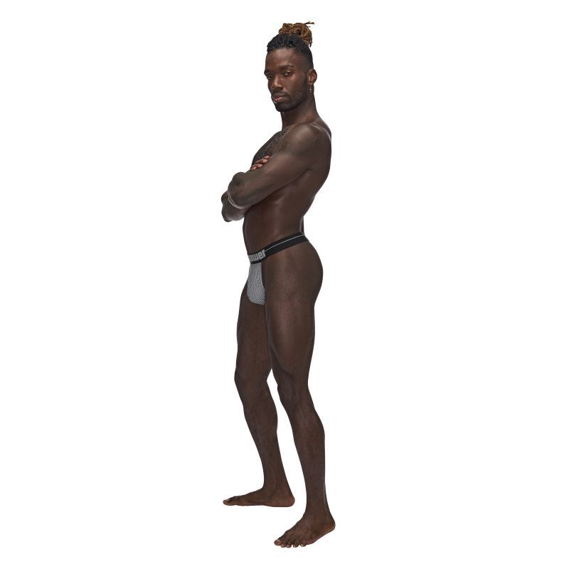 fabric insert in back of the plush branded printed waistband