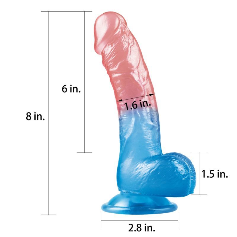 This dazzling realistic dildo has a veined shaft